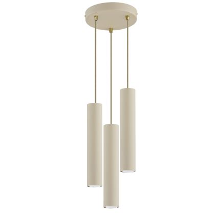 Brilagi - Κρεμαστό φωτιστικό με καλώδιο 3xGU10/15W/230V μπεζ/χρυσό
