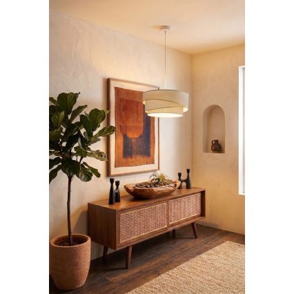 Brilagi - Κρεμαστό φωτιστικό με καλώδιο ARROW 1xE27/60W/230V Ø 45 cm μπεζ