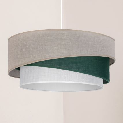 Brilagi - Κρεμαστό φωτιστικό με καλώδιο ARROW 1xE27/60W/230V Ø 45 cm μπεζ/πράσινο/λευκό