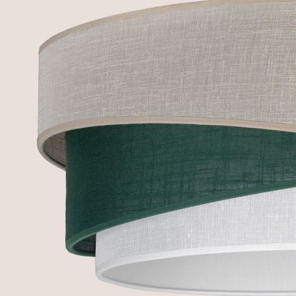 Brilagi - Κρεμαστό φωτιστικό με καλώδιο ARROW 1xE27/60W/230V Ø 45 cm μπεζ/πράσινο/λευκό