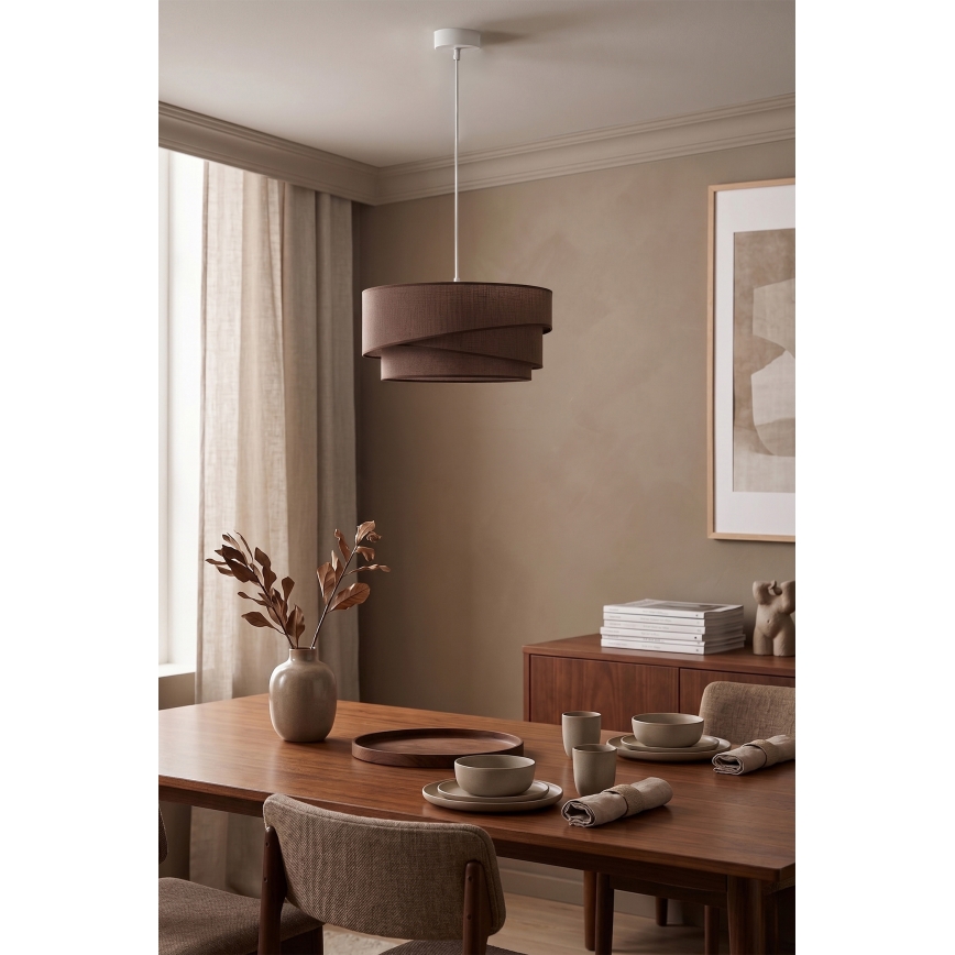 Brilagi - Κρεμαστό φωτιστικό με καλώδιο ARROW 1xE27/60W/230V διάμ. 45 cm καφέ