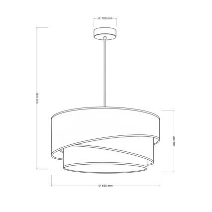 Brilagi - Κρεμαστό φωτιστικό με καλώδιο ARROW 1xE27/60W/230V διάμ. 45 cm καφέ