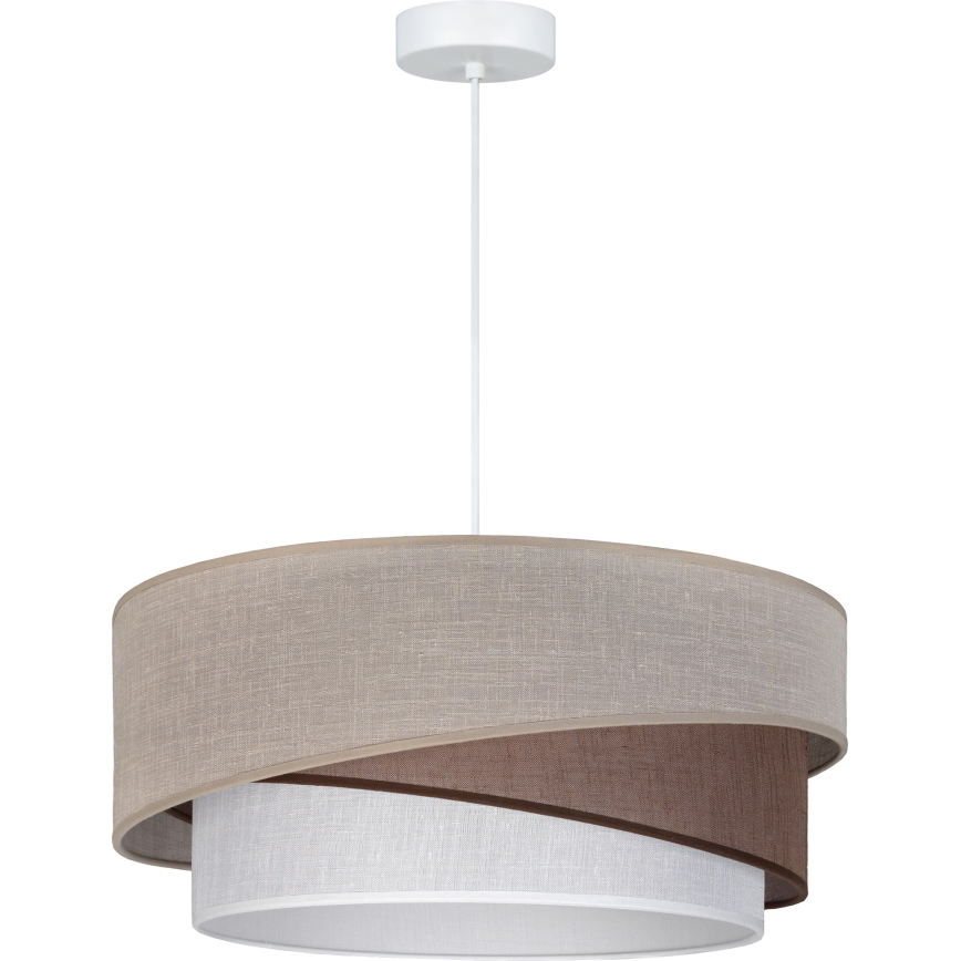 Brilagi - Κρεμαστό φωτιστικό με καλώδιο ARROW 1xE27/60W/230V διάμ. 45 cm μπεζ/καφέ/λευκό