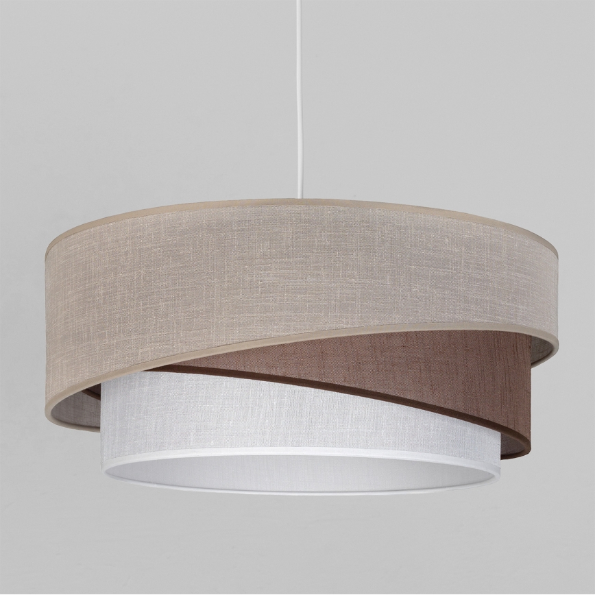 Brilagi - Κρεμαστό φωτιστικό με καλώδιο ARROW 1xE27/60W/230V διάμ. 45 cm μπεζ/καφέ/λευκό