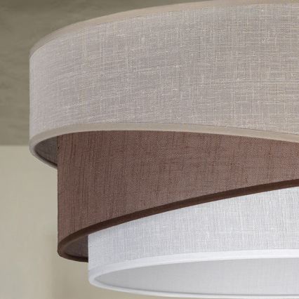 Brilagi - Κρεμαστό φωτιστικό με καλώδιο ARROW 1xE27/60W/230V διάμ. 45 cm μπεζ/καφέ/λευκό