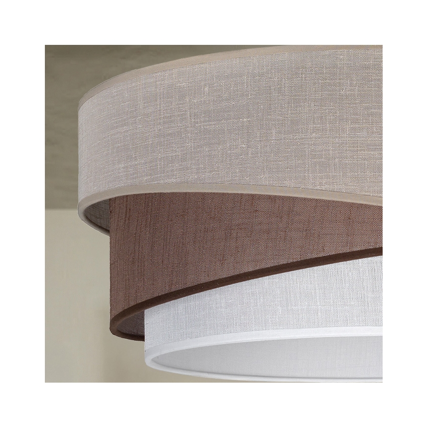 Brilagi - Κρεμαστό φωτιστικό με καλώδιο ARROW 1xE27/60W/230V διάμ. 45 cm μπεζ/καφέ/λευκό