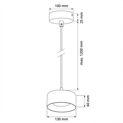 Brilagi - Κρεμαστό φωτιστικό με καλώδιο AURA LUX 1xGX53/30W/230V μαύρο/χρυσό