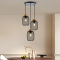 BRILAGI - Κρεμαστό φωτιστικό με καλώδιο BASKLITE 3xE27/15W/230V ξύλο/μαύρο