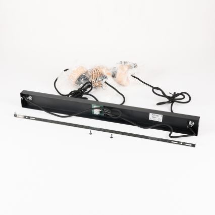 Brilagi - Κρεμαστό φωτιστικό με καλώδιο BASKLITE 3xE27/15W/230V ξύλο/μαύρο