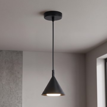 Brilagi - Κρεμαστό φωτιστικό με καλώδιο CONE SINGLE 1xGX53/15W/230V σε μαύρο χρώμα