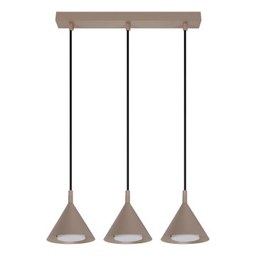 Brilagi - Κρεμαστό φωτιστικό με καλώδιο CONE TRIPLE 3xGX53/15W/230V μπεζ