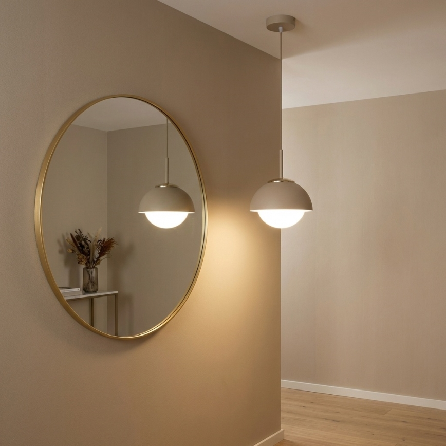 Brilagi - Κρεμαστό φωτιστικό με καλώδιο COSMO 1xE27/60W/230V Ø 18 cm μπεζ/χρυσό