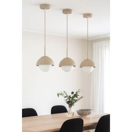Brilagi - Κρεμαστό φωτιστικό με καλώδιο COSMO 1xE27/60W/230V Ø 18 cm μπεζ/χρυσό
