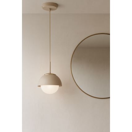 Brilagi - Κρεμαστό φωτιστικό με καλώδιο COSMO 1xE27/60W/230V Ø 18 cm μπεζ/χρυσό