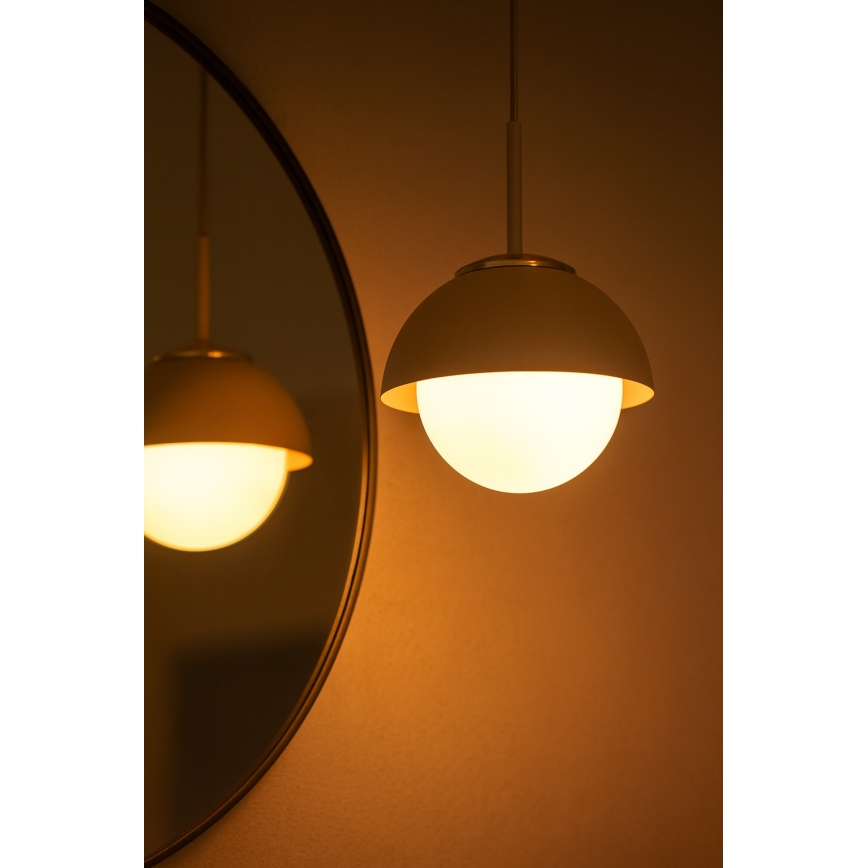 Brilagi - Κρεμαστό φωτιστικό με καλώδιο COSMO 1xE27/60W/230V Ø 18 cm μπεζ/χρυσό