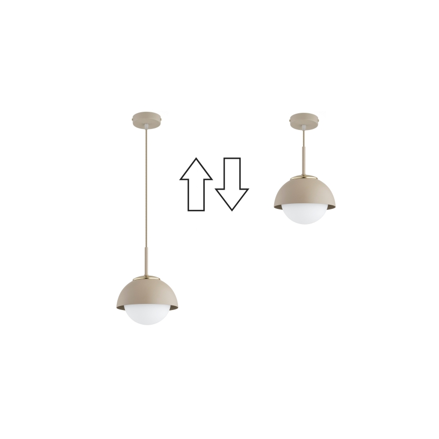 Brilagi - Κρεμαστό φωτιστικό με καλώδιο COSMO 1xE27/60W/230V Ø 18 cm μπεζ/χρυσό