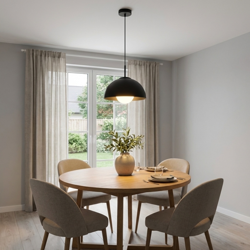 BRILAGI - Κρεμαστό φωτιστικό με καλώδιο COSMO 1xE27/60W/230V διάμ. 30 cm μαύρο