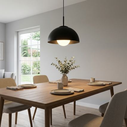 BRILAGI - Κρεμαστό φωτιστικό με καλώδιο COSMO 1xE27/60W/230V διάμ. 30 cm μαύρο