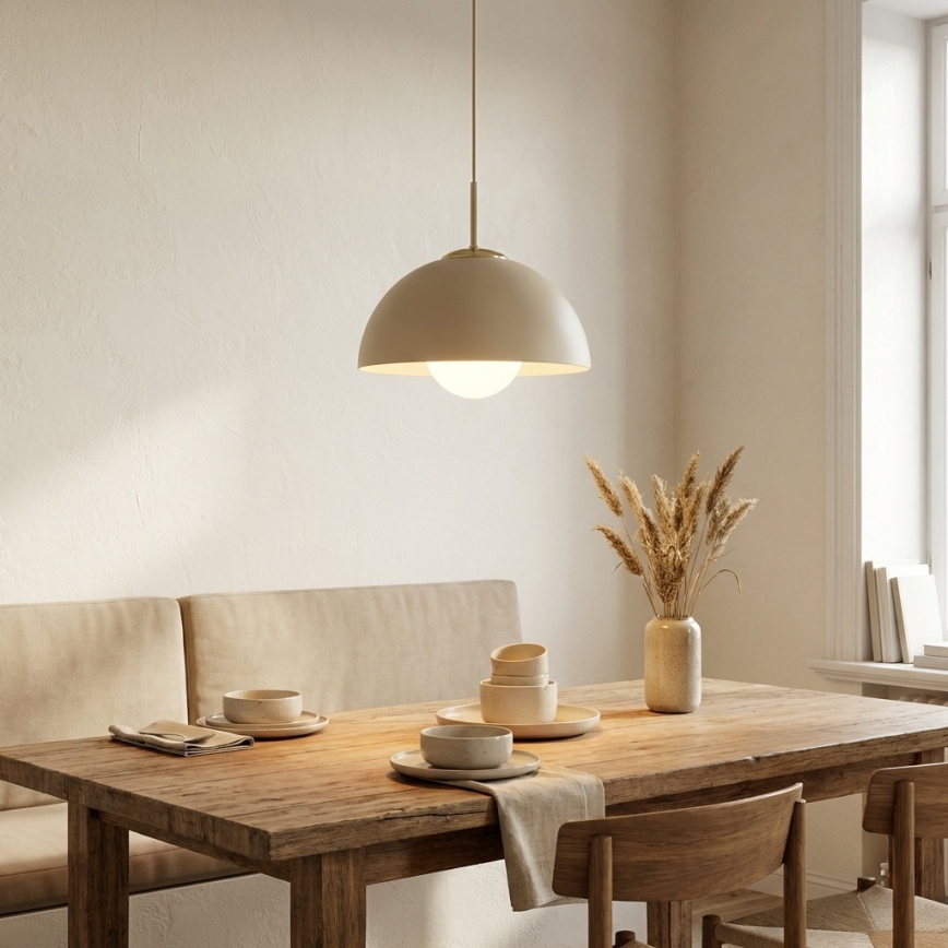 Brilagi - Κρεμαστό φωτιστικό με καλώδιο COSMO 1xE27/60W/230V διάμ. 30 εκ. μπεζ/χρυσό