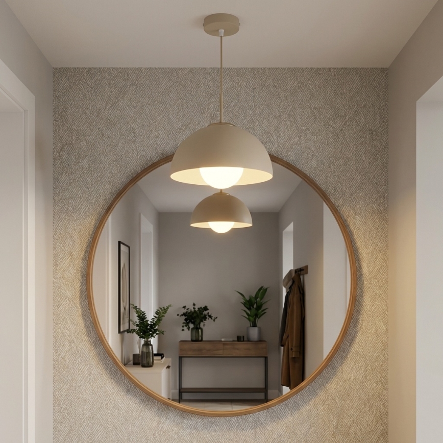 Brilagi - Κρεμαστό φωτιστικό με καλώδιο COSMO 1xE27/60W/230V διάμ. 30 εκ. μπεζ/χρυσό