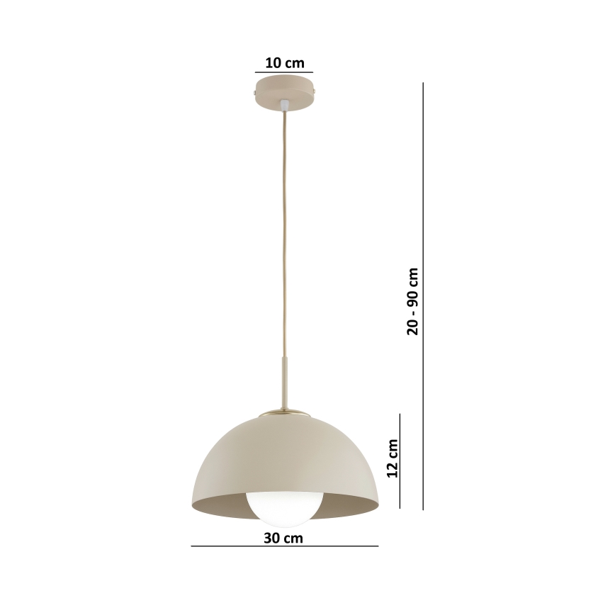 Brilagi - Κρεμαστό φωτιστικό με καλώδιο COSMO 1xE27/60W/230V διάμ. 30 εκ. μπεζ/χρυσό