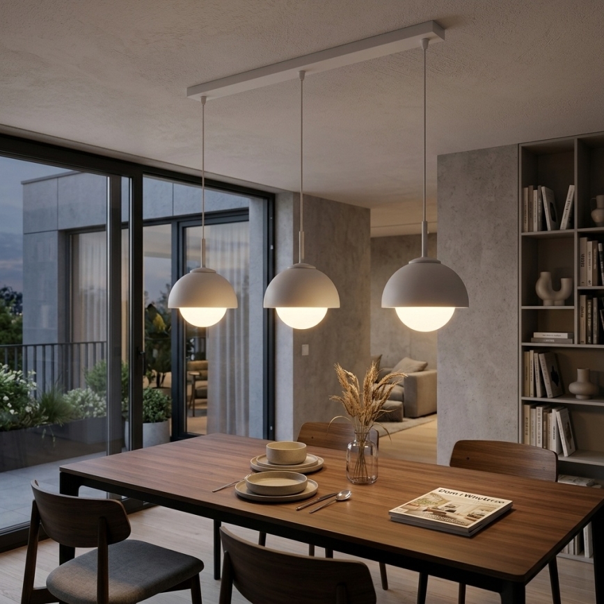 BRILAGI - Κρεμαστό φωτιστικό με καλώδιο COSMO 3xE27/60W/230V λευκό/χρυσό
