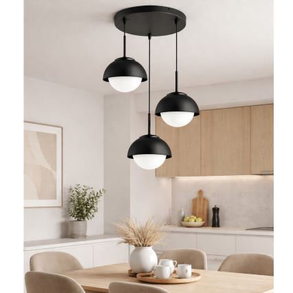 BRILAGI - Κρεμαστό φωτιστικό με καλώδιο COSMO 3xE27/60W/230V μαύρο