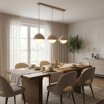 Brilagi - Κρεμαστό φωτιστικό με καλώδιο COSMO 3xE27/60W/230V μπεζ/χρυσό