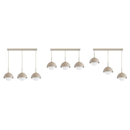 Brilagi - Κρεμαστό φωτιστικό με καλώδιο COSMO 3xE27/60W/230V μπεζ/χρυσό