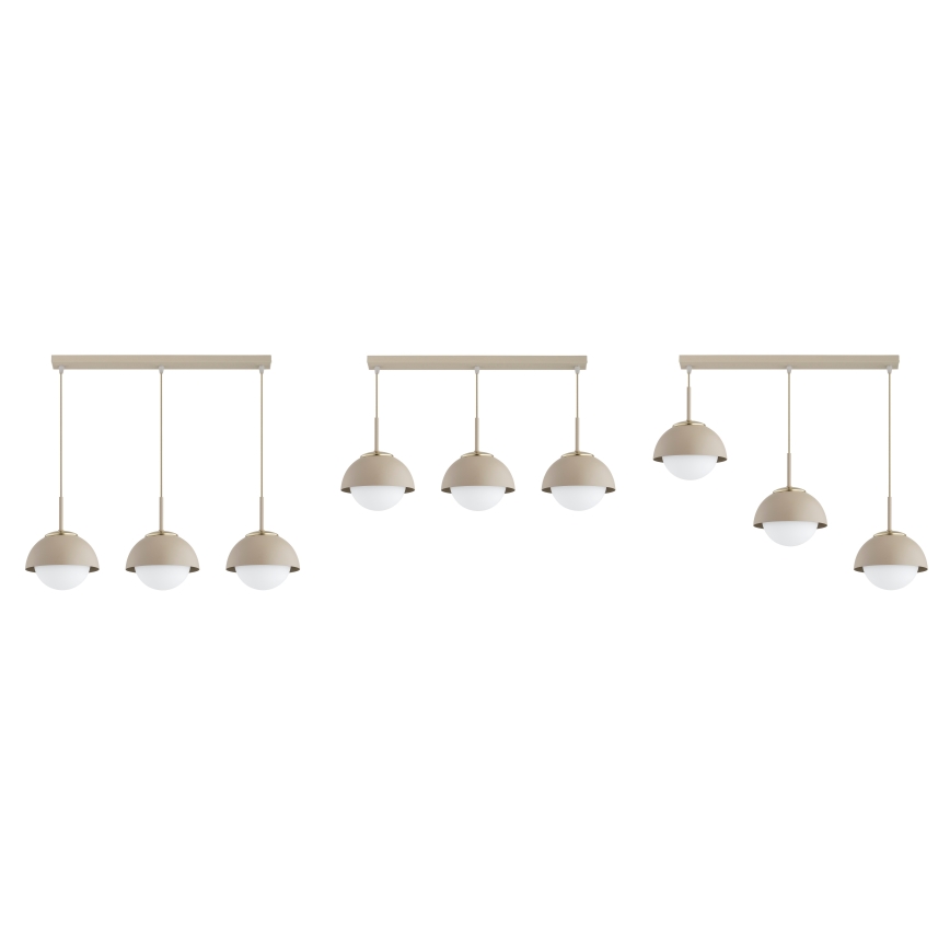 Brilagi - Κρεμαστό φωτιστικό με καλώδιο COSMO 3xE27/60W/230V μπεζ/χρυσό
