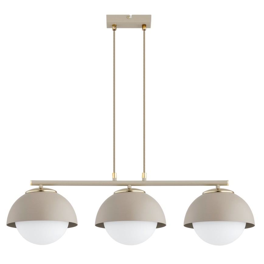 Brilagi - Κρεμαστό φωτιστικό με καλώδιο COSMO 3xE27/60W/230V μπεζ/χρυσό