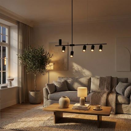 Brilagi - Κρεμαστό φωτιστικό με καλώδιο CRANE 6xGU10/30W/230V μαύρο