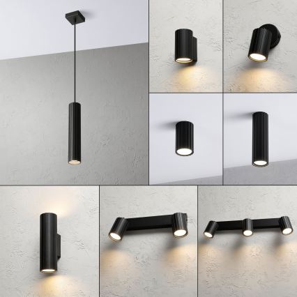 Brilagi - Κρεμαστό φωτιστικό με καλώδιο CRISPINA 1xGU10/10W/230V, μαύρο