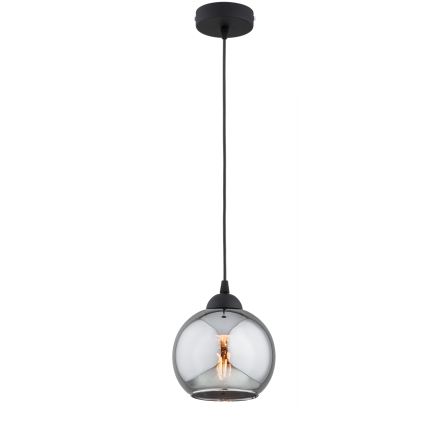 Brilagi - Κρεμαστό φωτιστικό με καλώδιο DIOR 1xE27/60W/230V μαύρο/καπνιστό γκρι