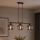 Brilagi - Κρεμαστό φωτιστικό με καλώδιο DIOR 3xE27/60W/230V μαύρο/καπνιστό γκρι