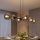 Brilagi - Κρεμαστό φωτιστικό με καλώδιο DIOR 6xE27/60W/230V μαύρο/καπνιστό γκρι