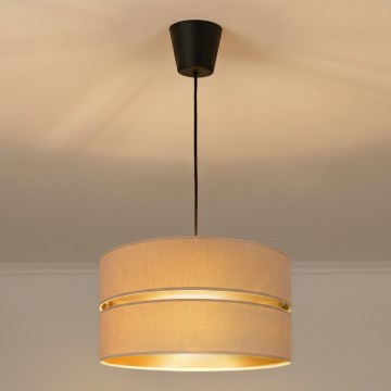 Brilagi - Κρεμαστό φωτιστικό με καλώδιο DUO-DUO 1xE27/60W/230V Ø 40 cm μπεζ/χρυσό