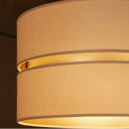 Brilagi - Κρεμαστό φωτιστικό με καλώδιο DUO-DUO 1xE27/60W/230V Ø 40 cm μπεζ/χρυσό