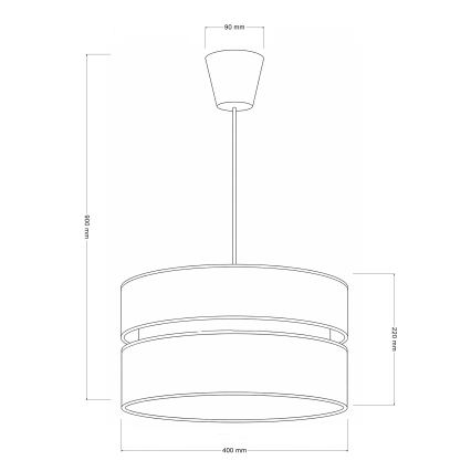 Brilagi - Κρεμαστό φωτιστικό με καλώδιο DUO-DUO 1xE27/60W/230V Ø 40 cm μπεζ/χρυσό