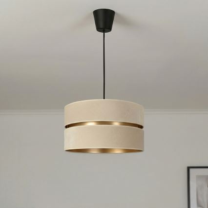 Brilagi - Κρεμαστό φωτιστικό με καλώδιο DUO-DUO 1xE27/60W/230V, διάμ. 40 εκ., εκρού/χρυσό