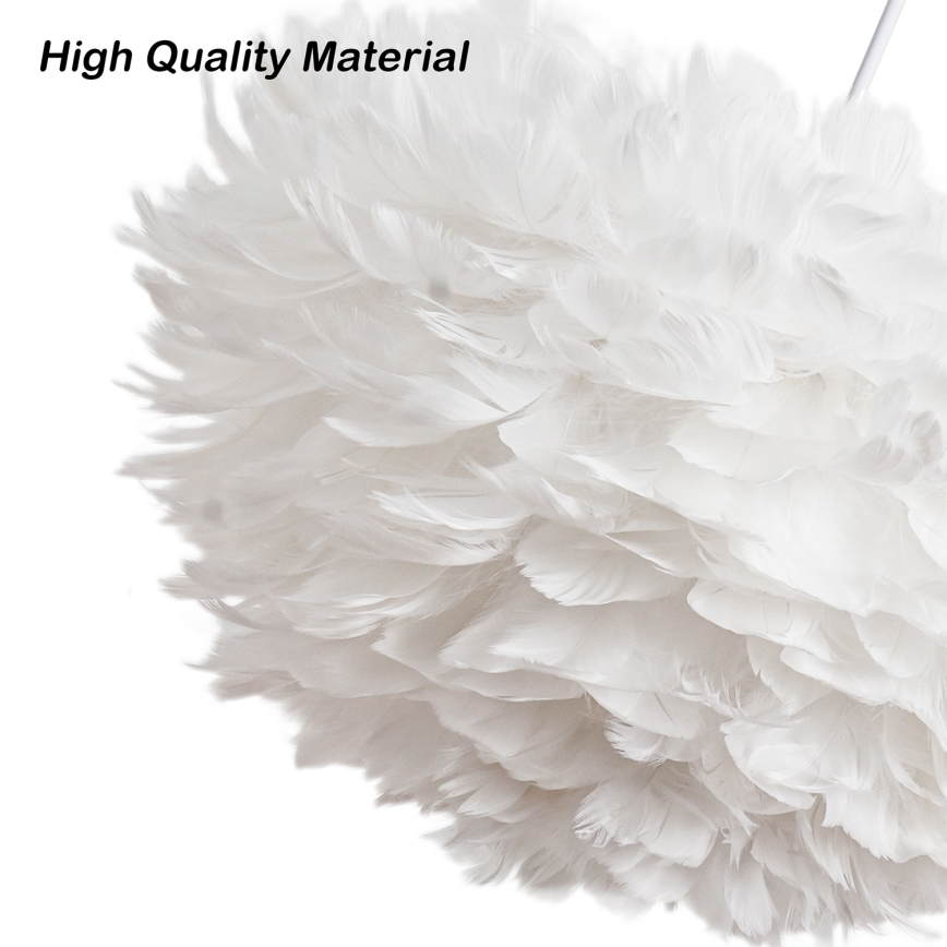 Brilagi - Κρεμαστό φωτιστικό με καλώδιο FEATHER 3xE27/40W/230V Ø 50 cm λευκό