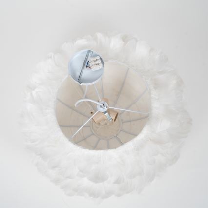 Brilagi - Κρεμαστό φωτιστικό με καλώδιο FEATHER 3xE27/40W/230V Ø 50 cm λευκό