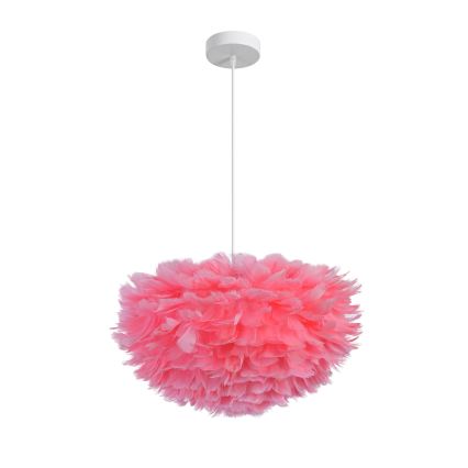 Brilagi - Κρεμαστό φωτιστικό με καλώδιο FEATHER 3xE27/40W/230V Ø 50 cm ροζ