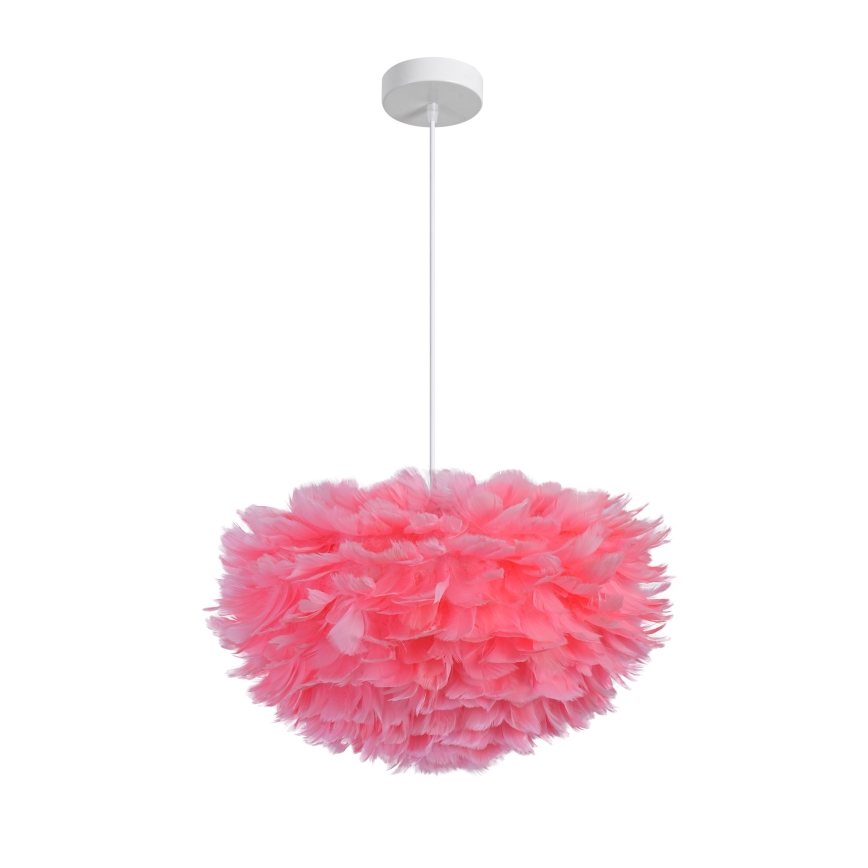 Brilagi - Κρεμαστό φωτιστικό με καλώδιο FEATHER 3xE27/40W/230V Ø 50 cm ροζ