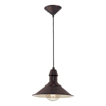 Brilagi - Κρεμαστό φωτιστικό με καλώδιο FORGE 1xE27/60W/230V Ø 22 cm καφέ