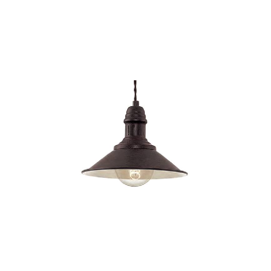 Brilagi - Κρεμαστό φωτιστικό με καλώδιο FORGE 1xE27/60W/230V Ø 22 cm καφέ