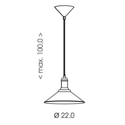 Brilagi - Κρεμαστό φωτιστικό με καλώδιο FORGE 1xE27/60W/230V Ø 22 cm καφέ