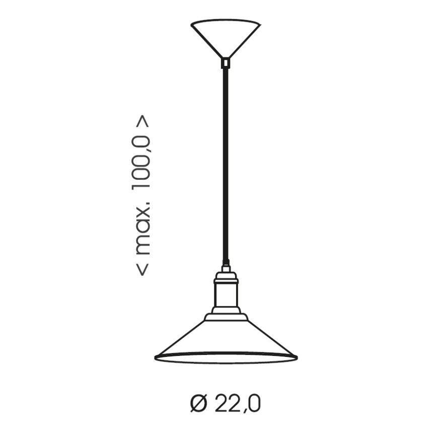 Brilagi - Κρεμαστό φωτιστικό με καλώδιο FORGE 1xE27/60W/230V Ø 22 cm καφέ