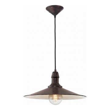 Brilagi - Κρεμαστό φωτιστικό με καλώδιο FORGE 1xE27/60W/230V Ø 36 cm καφέ