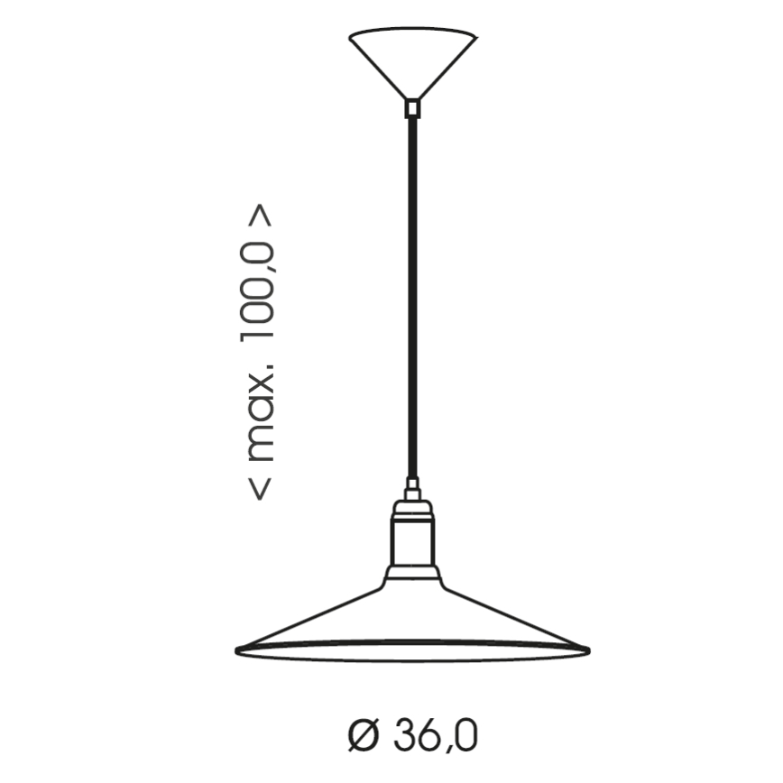 Brilagi - Κρεμαστό φωτιστικό με καλώδιο FORGE 1xE27/60W/230V Ø 36 cm καφέ